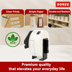 DOREE 10 Rolls DK-1201 Die-Cut Address Labels 1.14" x 3.5" 400 Labels/Roll | Replacement for Brother DK1201 29mm x 90mm Black on White Compatible with Brother QL-700/800/810W/820NWB/1100/1110NWB