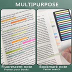 Potanro Sticky Tabs 2300 Pcs Translucent 10 Sheets Highlighter Book Tape Long - Image 4