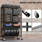 M MZG 5-Shelf Storage Shelves, Wire Shelving Heavy Duty Metal Storage Shelving - Image 5