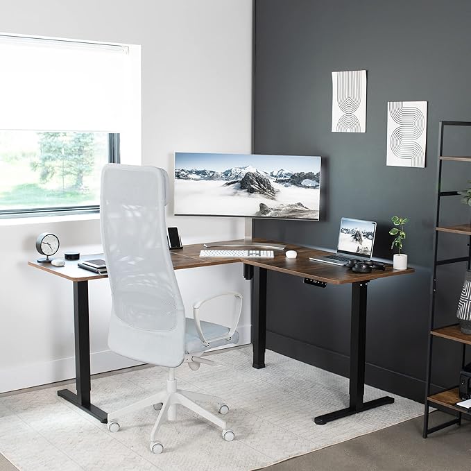 VIVO Electric Corner 63 x 55 inch L-Shaped Standing Desk, Memory Height - Image 7