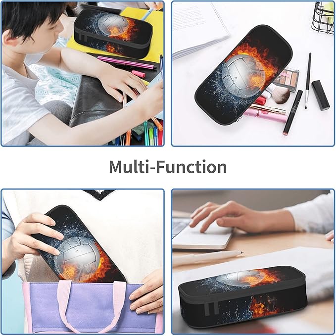 Sports Volleyball Pencil Box Black Kids Teens Pencil Pouch - Image 5