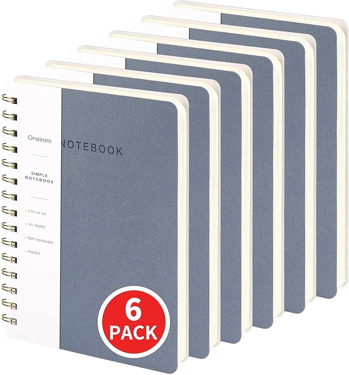 Spiral Notebook-5.75" x 8.125" College Ruled Journal by Oneirom