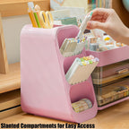 desk organizer with pen pencil holder, pen organizer, side view