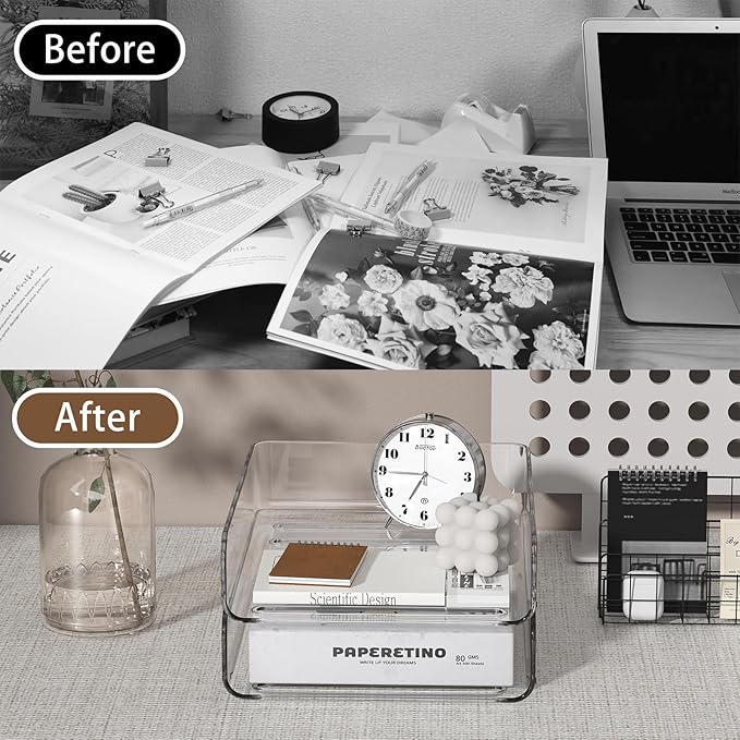 FANXIYQ 2-Tier Acrylic Paper Tray Organizer - Image 7