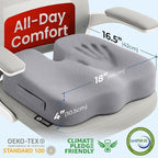 5 STARS UNITED Seat Cushion for Tailbone Pain Relief – Memory Foam Cushion for - Image 4