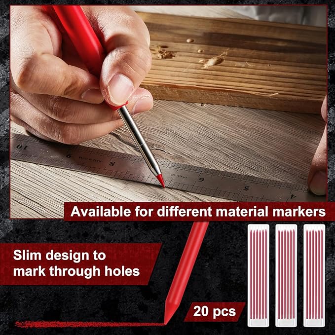 Zhehao 120 Pieces 2.8 mm Carpenter Pencils Lead Refills HB Refill - Image 3