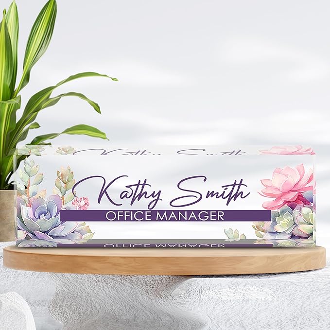 Personalized Name Plate for Desk, Custom Desk Name Plate, Acrylic Name Plate - Image 7