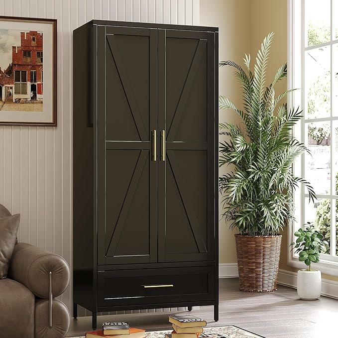 SUPEER Metal Wardrobe Cabinet - Image 8