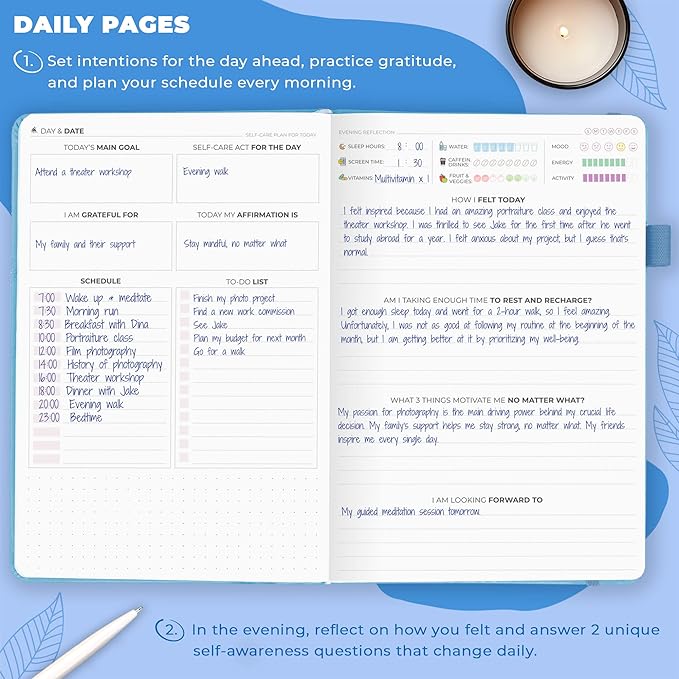 Clever Fox Self-Care Journal – Daily Reflection Notebook – Mental Health & - Image 4
