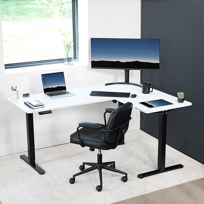 VIVO Electric Corner 63 x 47 inch L-Shaped Standing Desk, Memory Height - Image 7