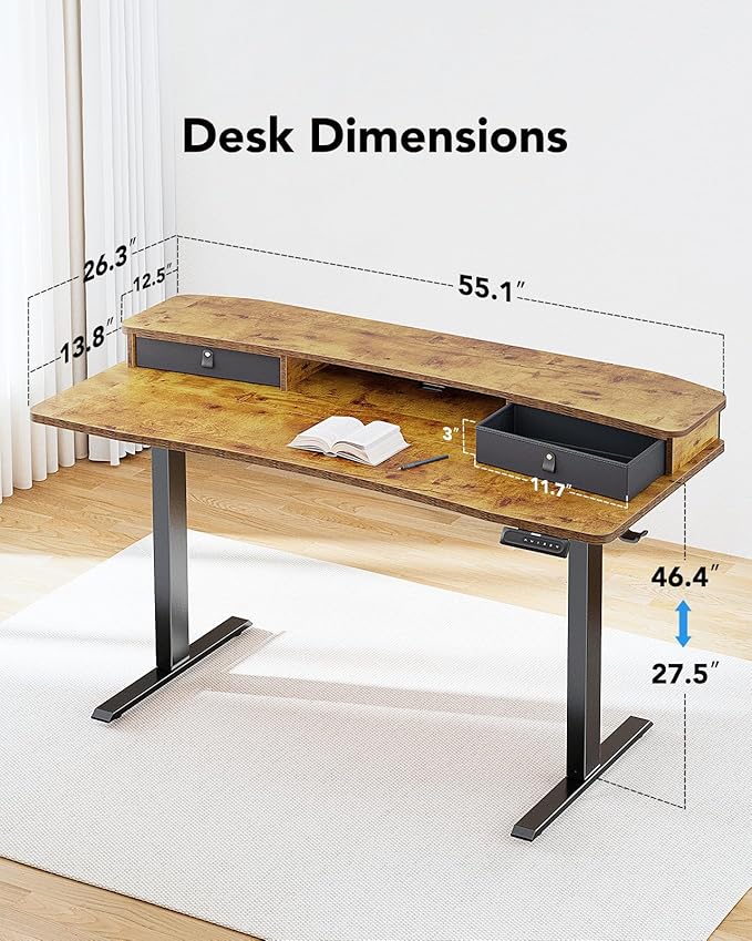 HUANUO 55″ x 26″ Electric Standing Desk - Image 2