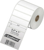 3.5" x 1" Thermal Labels | 4 Rolls | 5360 Labels | fits Zebra, Offnova Thermal - Image 2