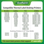 2.25" x 2" Thermal Labels | 6 Rolls | 8220 Labels | fits Zebra, Offnova Thermal - Image 6