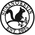 Custom Metal Squirrel Sign, Last Name Signs by HYTSIGN
