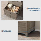garvee 2 drawer farmhouse lateral file cabinet for, front angle view