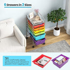 Giantex 6 Storage Drawer Cart Rolling Organizer Cart - Image 8