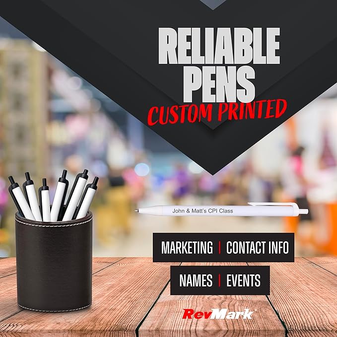 RevMark Personalized Ballpoint Pen, Custom Printed Name, Business or Event - Image 2