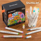 Shuttle Art Pastel Alcohol Markers Brush tip, Dual Tip Brush & Chisel Tip Art - Image 7
