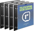 WOT I 1 Inch Telescoping 3 Ring Binder 4 Pack, Expandable Flexible Binder by WOTI