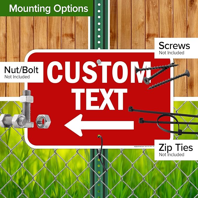 Custom Arrow, Custom Directional Sign, Left Arrow, 12x18 Inches, Rust Free .063 - Image 5