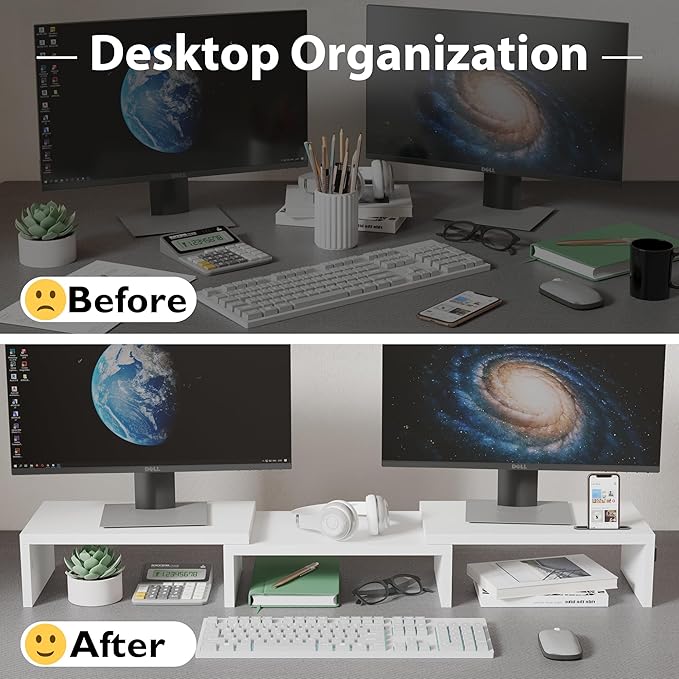 BONTEC Dual Monitor Stand Riser - Image 2