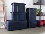Rubbermaid Roughneck Tote 25 Gal, 4 Pack, Made in USA, Dark Indigo Metallic - Image 5