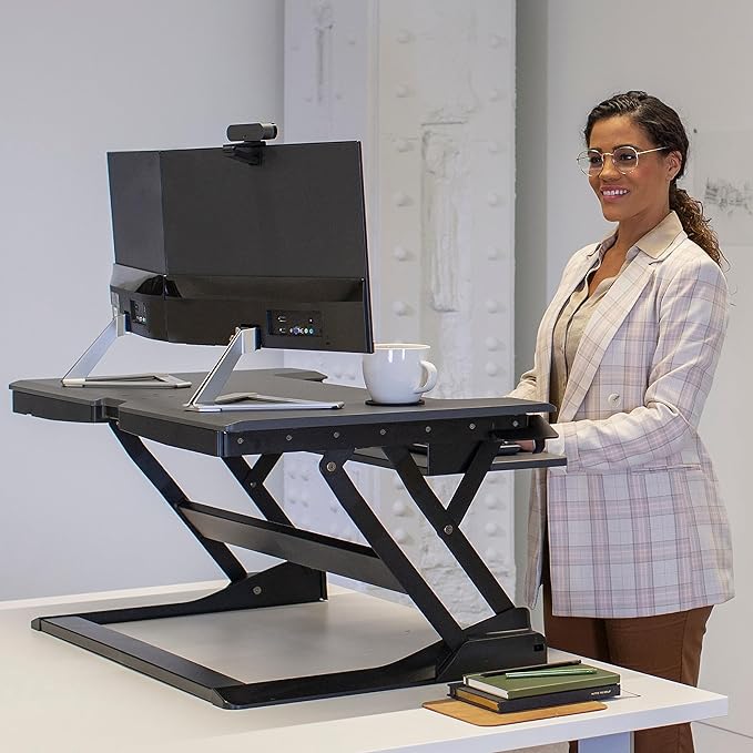 Ergotron – WorkFit-TL Standing Desk Converter, Dual Monitor Sit Stand Desk Riser - Image 6