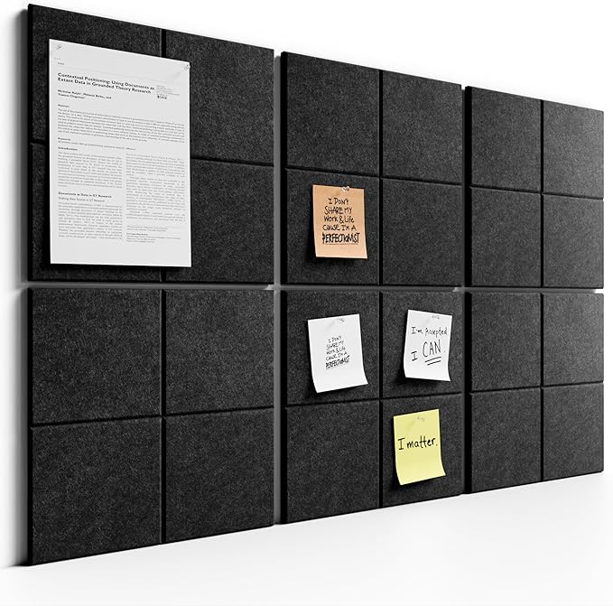 Bumusty Large Cork Board Alternative-36 x24 Felt Bulletin Board Tiles, by Bumusty