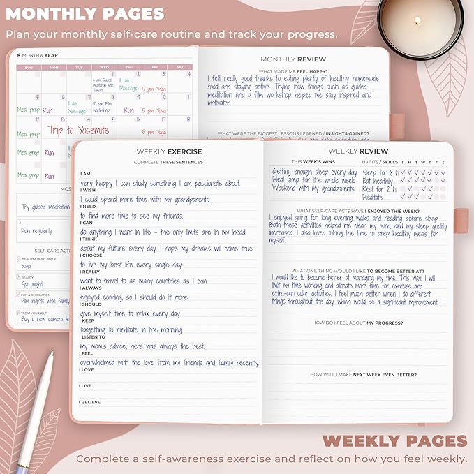 Clever Fox Self-Care Journal – Daily Reflection Notebook – Mental Health & - Image 3
