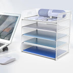 Letter Tray Paper Organizer 5-Tier Desk Organizer File Organizer Paper Holder - Image 4