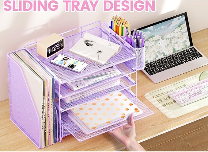 OPNICE Desk Organizer, 5-Tier Paper File Organizer - Image 5