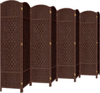DURASPACE 8 Panel Room Divider, 6ft Tall Folding Privacy Screen, 360°Rotation