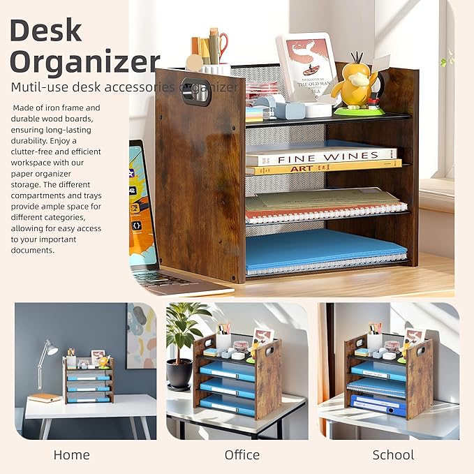 Boershun Wood Desk Organizer - Image 7