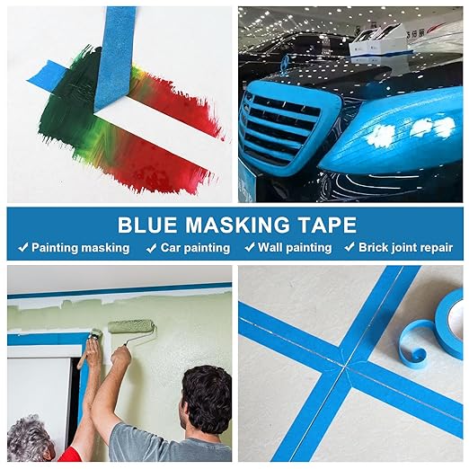 BOMEI PACK Blue Painters Tape 1 Inch Bulk - Image 3