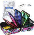 H & B 180 Colored Pencils Set, Art Pencil Kit by HB