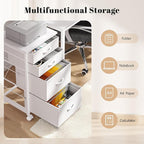 4 Drawers Mobile File Cabinet Vertical Filing Cabinet - Image 7