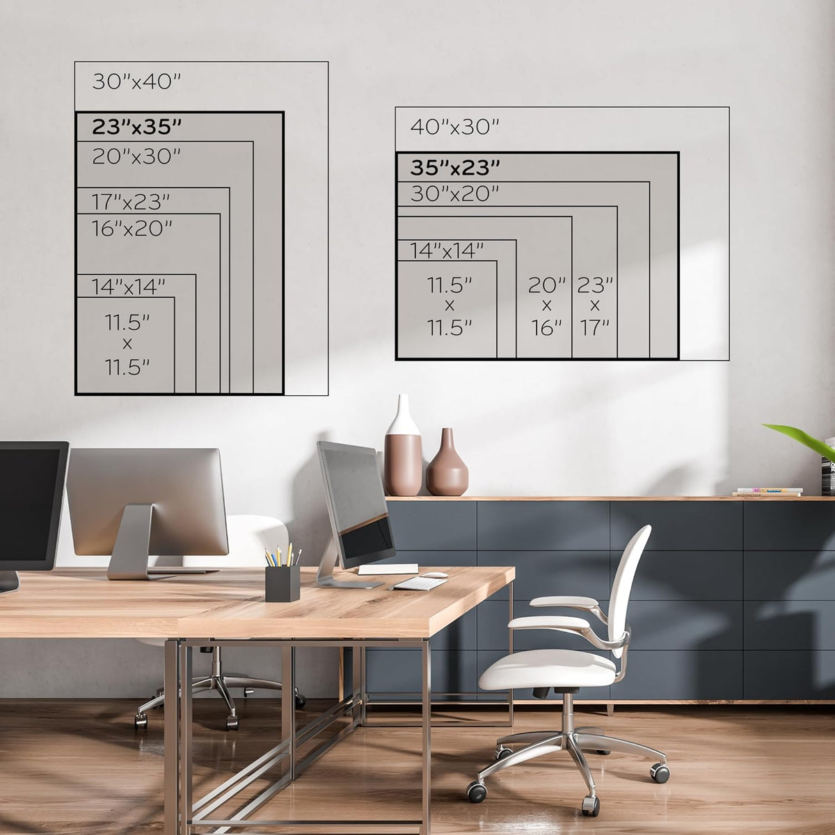 U Brands Magnetic Whiteboard 24" x 36", Black Wood Frame Dry Erase ...
