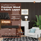 Avana Acoustic Wood Wall Panels – 94.4 X 12.6 Inch Smoke Oak Acoustic Panels 4 - Image 4