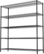 M MZG 5 Tiers Storage Shelves Load 3300LBS, Metal Shelving Wire Metal Shelving - Image 7