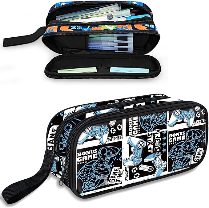 Fitvc Large Pencil Case for Boys, Gamer Boys Pencil Pouch for Kids Teens School by FITVC