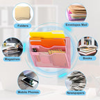 EASEPRES Magnetic 3 Pocket Mesh Hanging Wall File Organizer, Wall Mounted Mail - Image 4