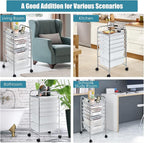 Giantex 6 Storage Drawer Cart Rolling Organizer Cart - Image 4