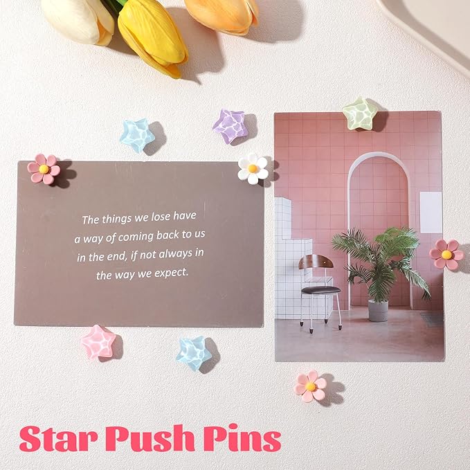Sibba Thumb Tacks 30 PCS Colorful Cute Push Pins - Image 4