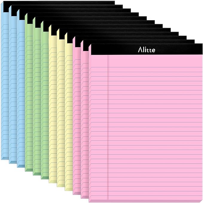 Alitte Colored Legal Pads 8.5 x 11, No Ink Bleeding by Alitte
