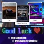 XIAOOHO Programmable LED Car Sign, Scrolling LED Sign, Flexible LED RGB Message - Image 2