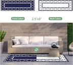 genimo outdoor rug, waterproof plastic runner rugs, 2.5'x8', package contents