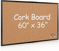 Board2by Extra Large Cork Bulletin Board 60" X 36", Foldable Notice Pin Board by Justdowhatyouwanttodo