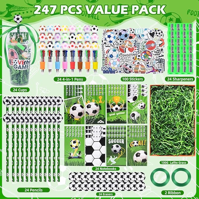 LiYiQ 247 Pcs Soccer Party Supplies Return Gifts - Image 4
