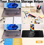 Glass Desktop Whiteboard with Wireless Charger & Storage, Desk Dry Erase Note - Image 5