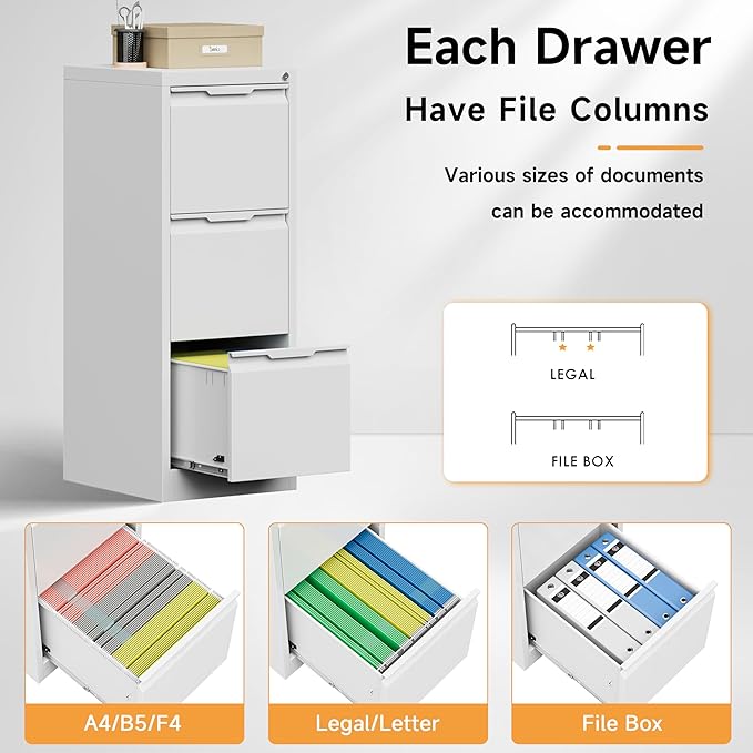 Bestoo 3-Drawer File Cabinet - Image 8